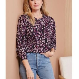 Evereve Peyton Jensen Stella Leopard Pullover, EUC, size S, super soft